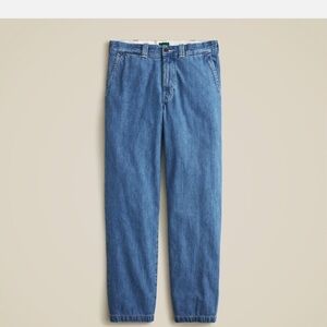 J. Crew Relaxed Fit Military Style Trouser Blue Jeans